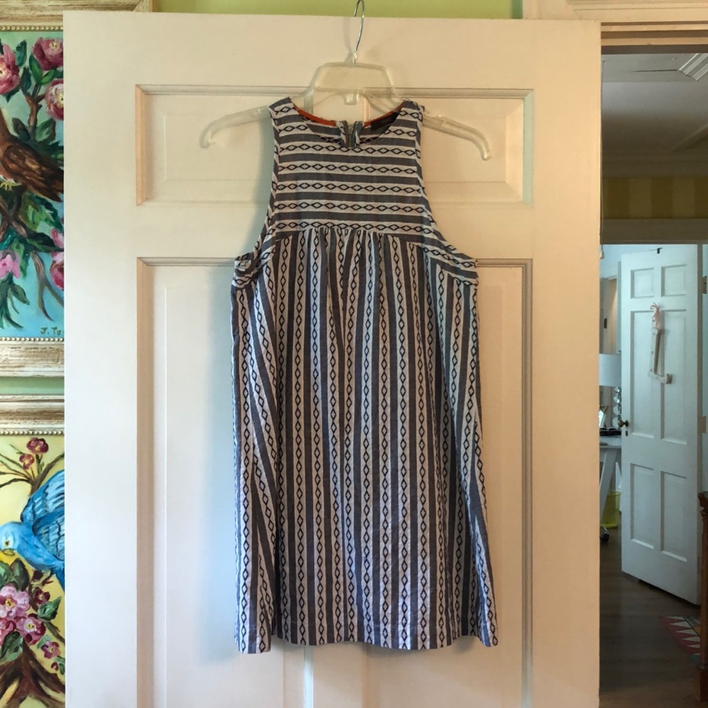 THML blue and white size small shift dress